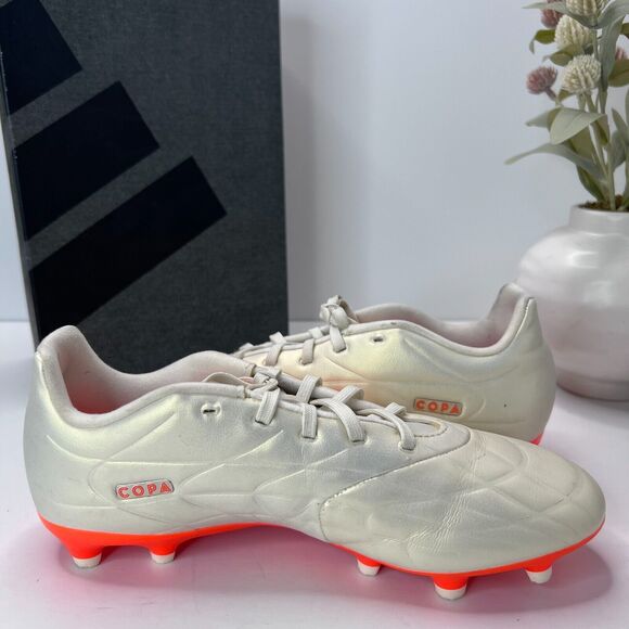 Adidas Copa Pure.3 Firm Ground Cleats Off White Orange HQ8941 Unisex M6.5 W7.5